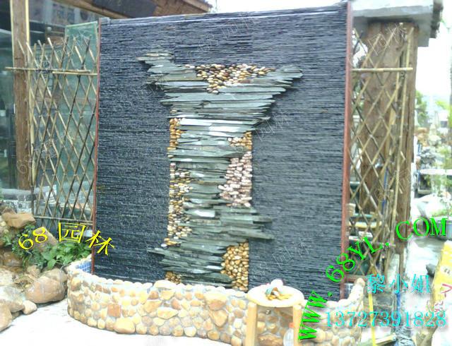 供應戶外花園陽臺擺設水幕墻 盆景假山綠化田園景觀