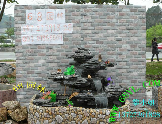 供應(yīng)陽臺擺設(shè)移動英石假山魚池 水景流水假山裝飾魚池園林造景