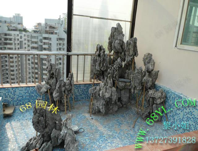 供應家居擺設裝飾英石假山 噴泉流水水景裝飾假山魚池