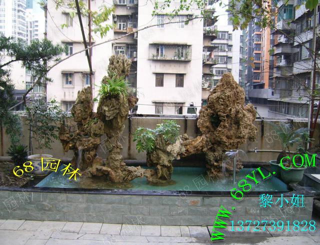 供应天然石头吸水石假山 喷泉流水水景装饰鱼池假山园林造景