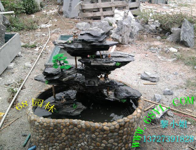 供應(yīng)陽臺擺設(shè)移動英石假山魚池 水景流水假山裝飾魚池園林造景