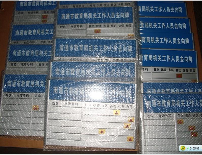 供應(yīng)去向牌樣圖參考定制