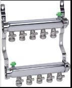 廠家供應(yīng)地暖分集水器（RT-A1*型溫控鍛造分集水器）