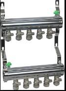 廠家供應(yīng)地暖分集水器（RT-A1*型溫控鍛造分集水器）