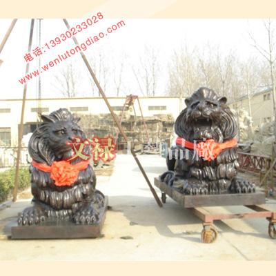 供應(yīng)銅雕獅子鑄銅獅子門獅