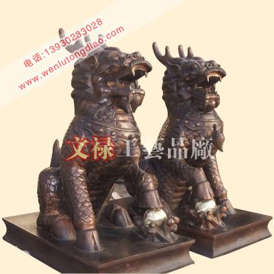 銅雕麒麟8圖片