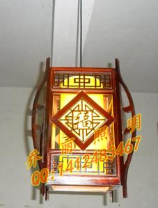 供應(yīng)酒店工程燈中式仿古木藝羊皮吊燈復(fù)古客廳書房臥室燈