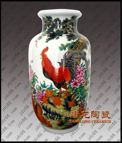 供應景德鎮(zhèn)陶瓷禮品賞瓶擺件飾品賞瓶 商務禮品賞瓶 手繪粉彩賞瓶