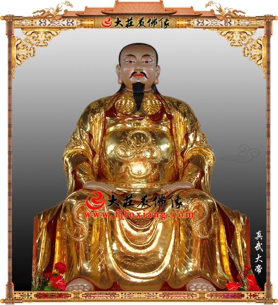 真武大帝-玄天上帝-銅雕廠貼金神 貼金真武大帝 金神像