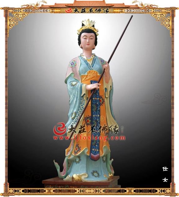 仕女-脫胎極彩-江蘇玻璃鋼佛像廠圖片