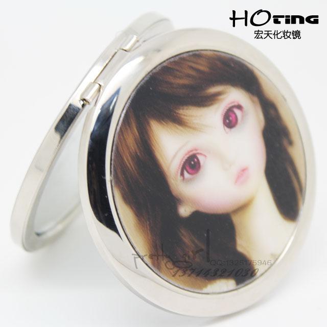 供應(yīng)化妝鏡梳妝鏡70MM雙面可愛鏡子
