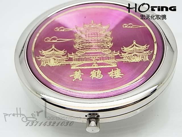 供應(yīng)CD紋*防霧折疊便攜雙面化妝鏡