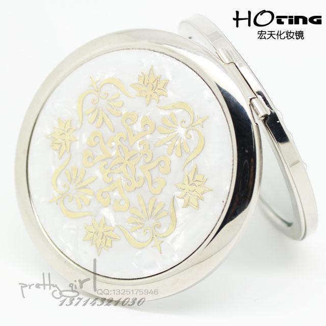 供應(yīng)天然貝殼化妝鏡便攜隨身折疊鏡
