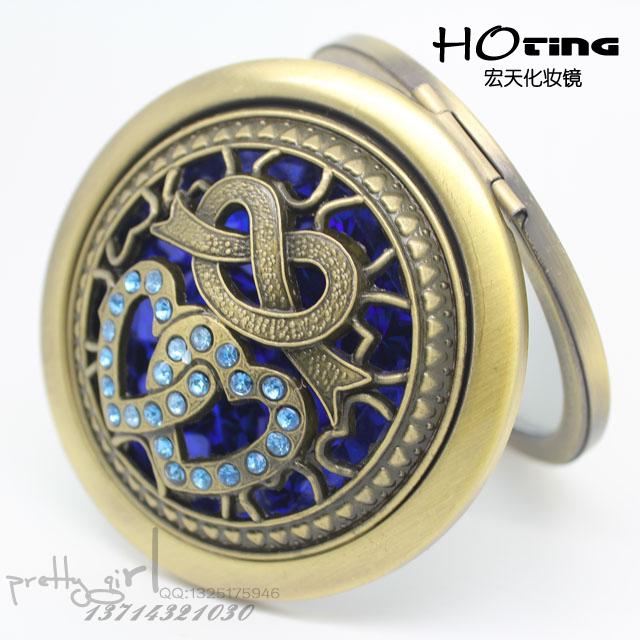 雙面折疊小鏡子可愛便攜鏡子批發(fā)實圖片