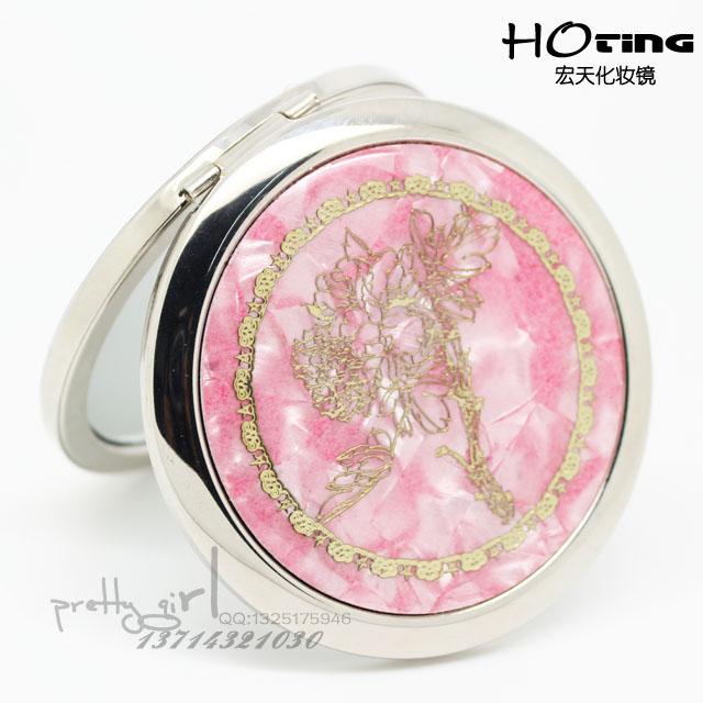 供應*貝殼化妝鏡子隨身鏡可打LOGO