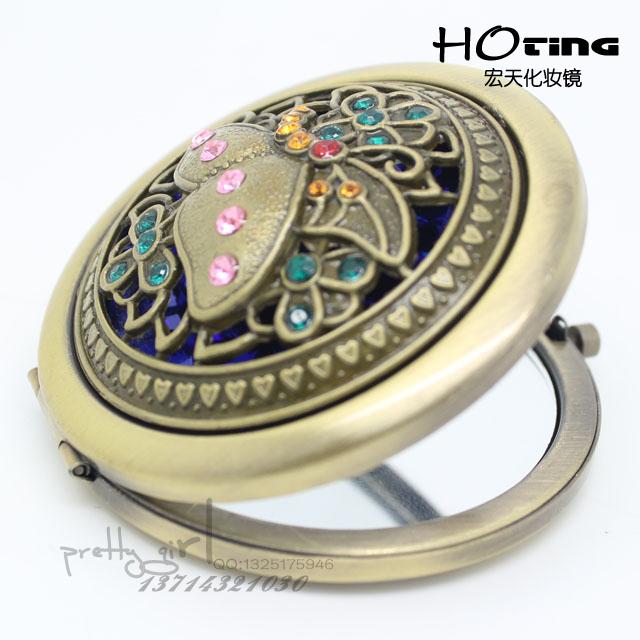鏤空雕花化妝鏡折疊雙面便攜鏡女生隨身鏡