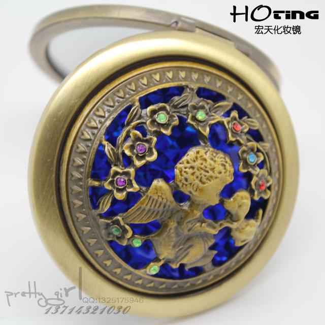供應(yīng)隨身鏡復(fù)古鏡子銅鏡贈品化妝鏡
