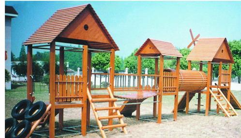 供應(yīng)嘉禾兒童木質(zhì)組合滑梯