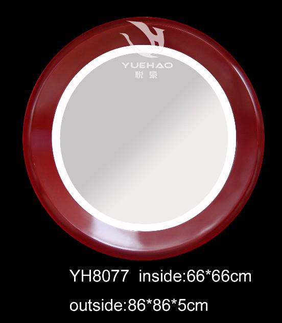 供應(yīng)銀色仿古防水衛(wèi)浴鏡/金色做舊鏡子/義烏悅豪PU鏡框廠