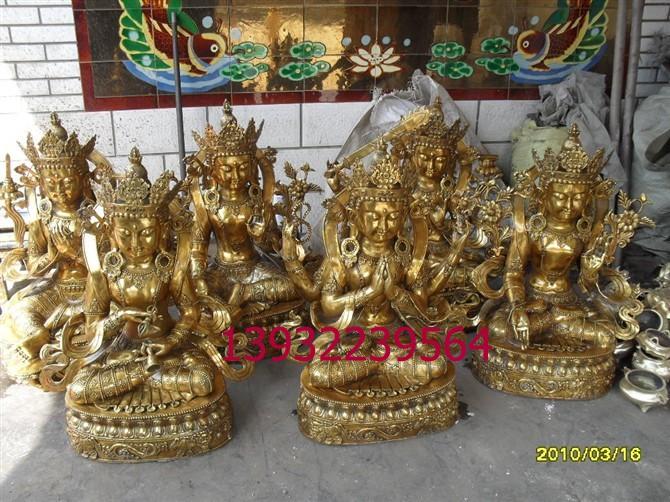 供應(yīng)銅雕藏佛批發(fā)吉祥天母銅雕度母白度母綠度母密宗佛像三面六臂佛像批發(fā)