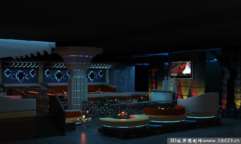 承接娛樂ktv裝修效果圖制作 代做迪廳門頭大廳走道過道3D效果圖