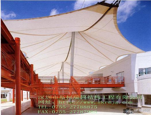 供應(yīng)聊城屋頂張拉膜建筑，建筑屋頂膜結(jié)構(gòu)工程定制，連廊張拉膜設(shè)計