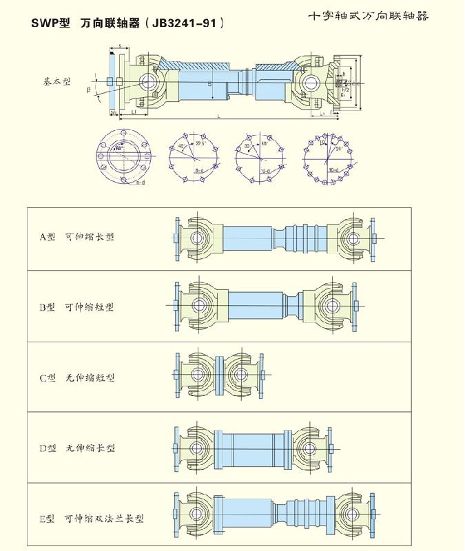 SWP万向联轴器/SWP十字轴式万向联轴器/SWP联轴器/SWP连轴图片