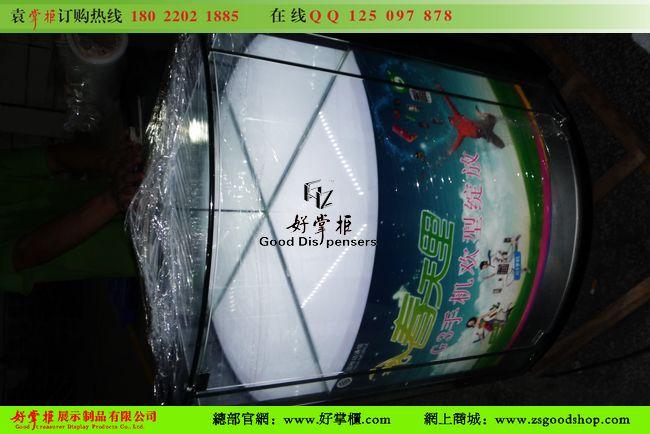 中國移動手機(jī)轉(zhuǎn)角柜臺定做手機(jī)柜臺圖片