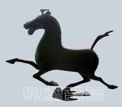 供應(yīng)仿古青銅器純銅1/2馬踏飛燕工藝品擺件家居博古裝飾品