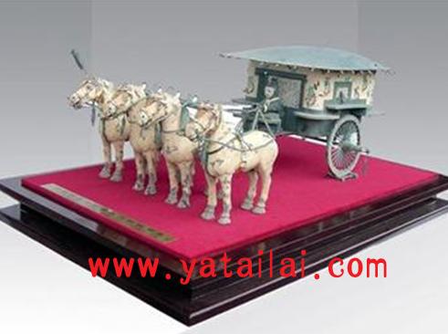 西安民間工藝品銅車馬圖片