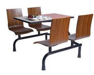 供應(yīng)曲木連體快餐店桌椅