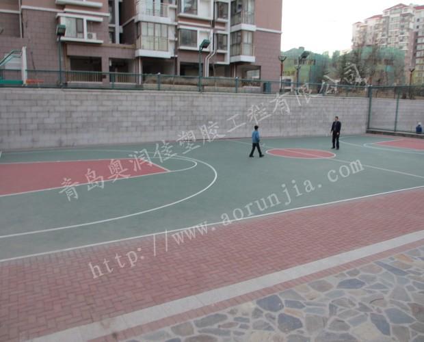 煙臺硅PU籃球場-硅PU網(wǎng)球場-奧潤佳圖片