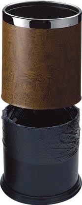 供應(yīng)橢圓雙層垃圾桶廠家批發(fā)/賓館客房皮革垃圾桶/酒店套裝垃圾桶直銷