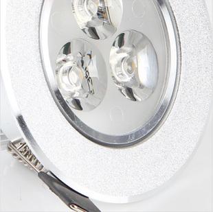 【美萊優(yōu)品】led射燈3W拉絲銀led天花射燈全套一體化聯(lián)體透鏡筒燈 LED射燈3W聯(lián)體透鏡