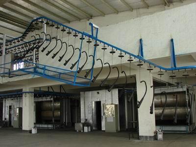 摩托車消聲器自動靜電噴漆實例圖片