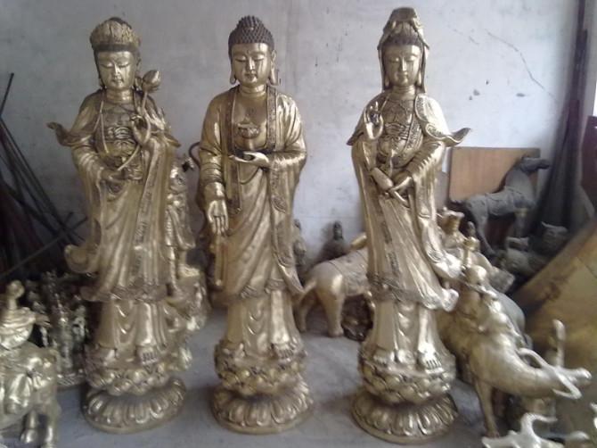 供應(yīng)銅雕西方三圣