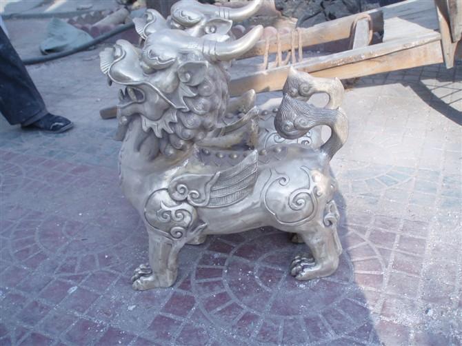 供應(yīng)銅雕工藝品麒麟