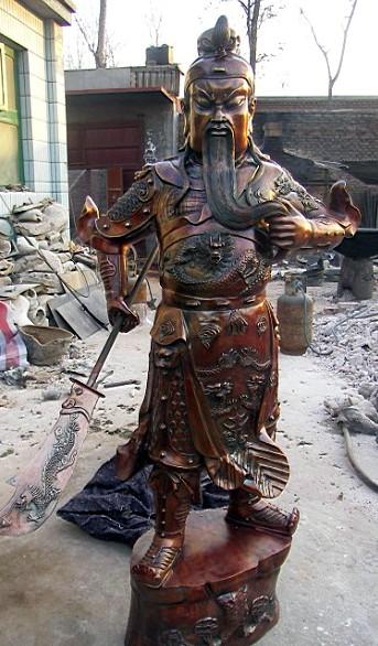 供應工藝品銅雕關公