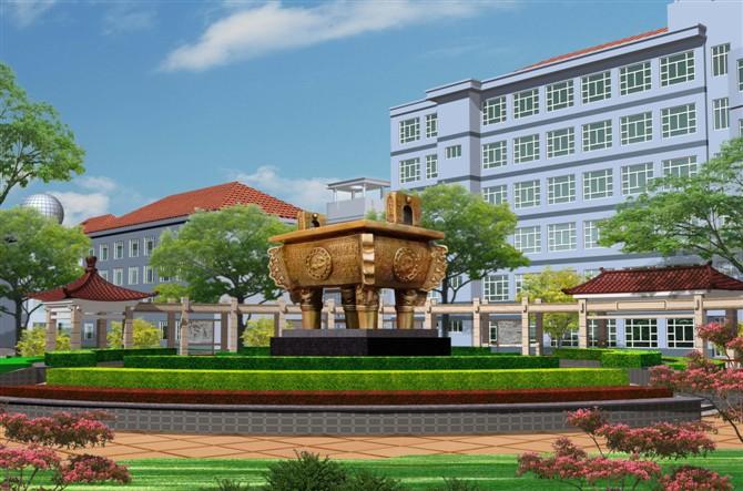 河北保定銅雕方香爐圖片