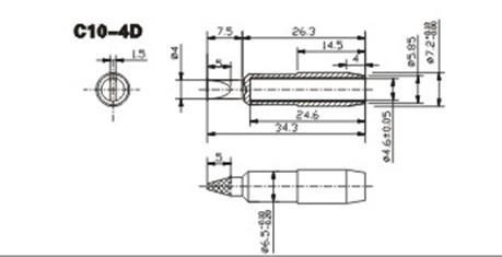 供應(yīng)創(chuàng)新高C10-4LD無鉛烙鐵頭CXG系列烙鐵咀