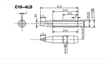 供應(yīng)創(chuàng)新高C10-4LD無鉛烙鐵頭CXG系列烙鐵咀