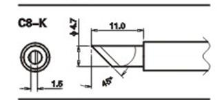 供應(yīng)哪家有生產(chǎn)C8系列無鉛烙鐵頭