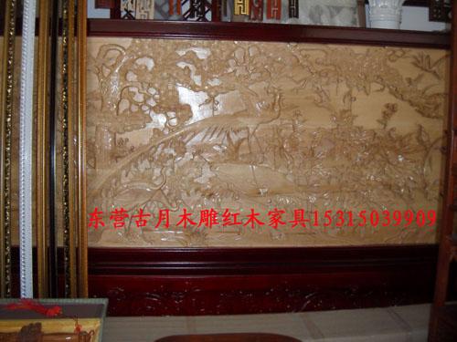 供應(yīng)紅木座屏百鳥朝鳳
