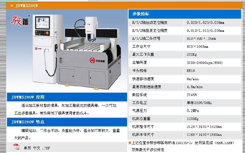 供应北京精雕机JDWMS200V