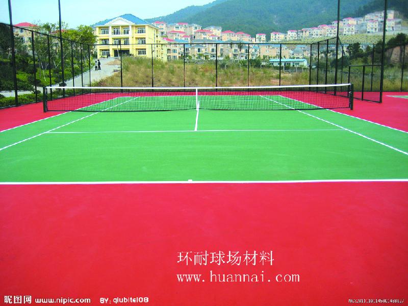 供應(yīng)硅PU網(wǎng)球場材料施工 PU籃球場 羽毛球場材料 硅PU球場材料廠