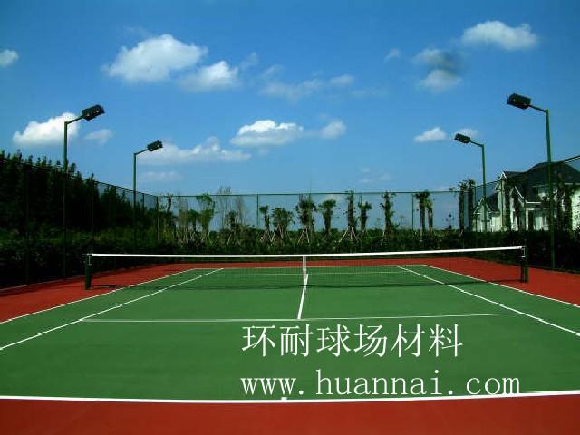 供應(yīng)硅PU網(wǎng)球場材料施工 PU籃球場 羽毛球場材料 硅PU球場材料廠