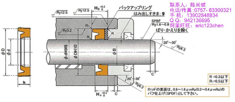 供应厦工液压机械油封日本NOK IDI密封，活塞杆油封