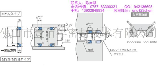 注塑机油封日本阪上MYA密封件图片