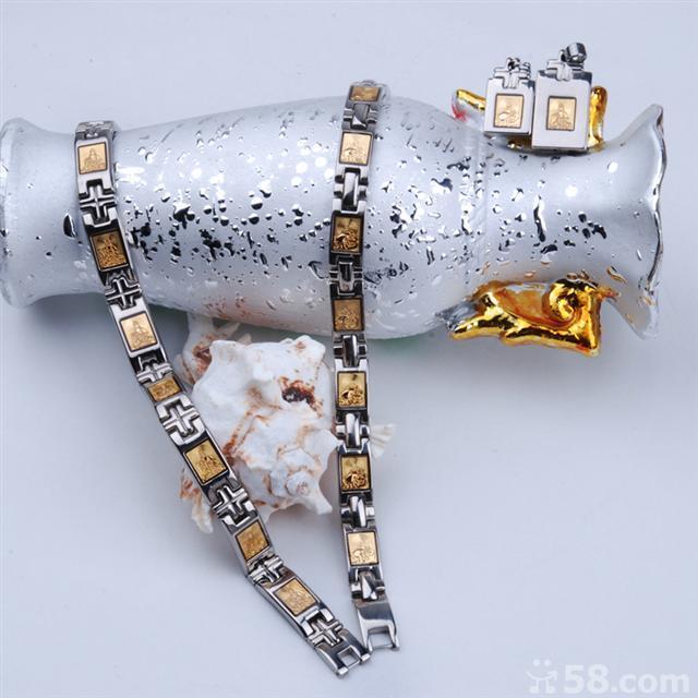 健康新生活數(shù)字鈦手鏈，鈦鍺手鏈定做，金鎮(zhèn)手鏈批發(fā)