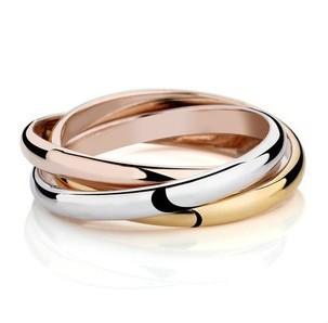 哪里有定做三色三環(huán)戒指圖片